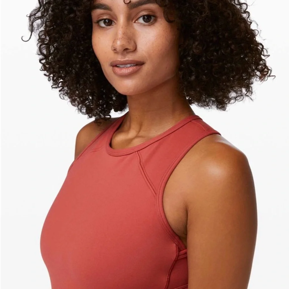 Lululemon Women’s Picnic Play Dress in Brick Rose - Bodycon Midi Dress